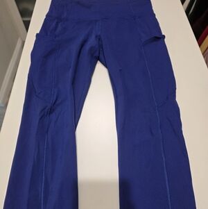 Lululemon Athletica Royal Blue Crops with Side Pockets